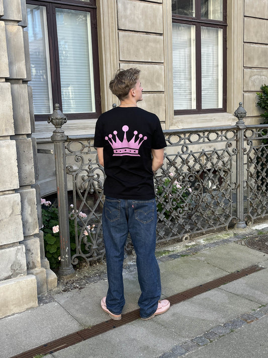 Crown Tee Pink/Black