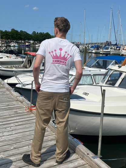 Crown Tee Pink/White