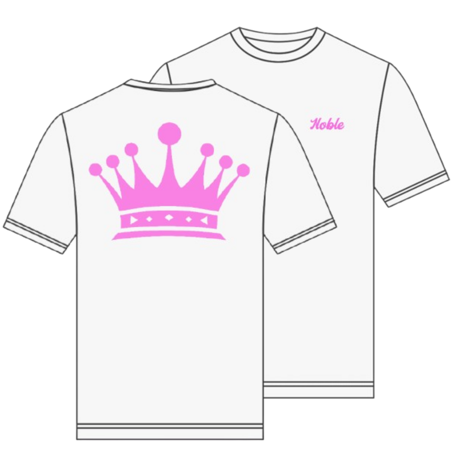 Crown Tee Pink/White