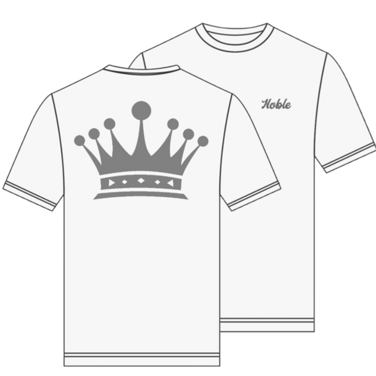 Crown Tee Grey/White
