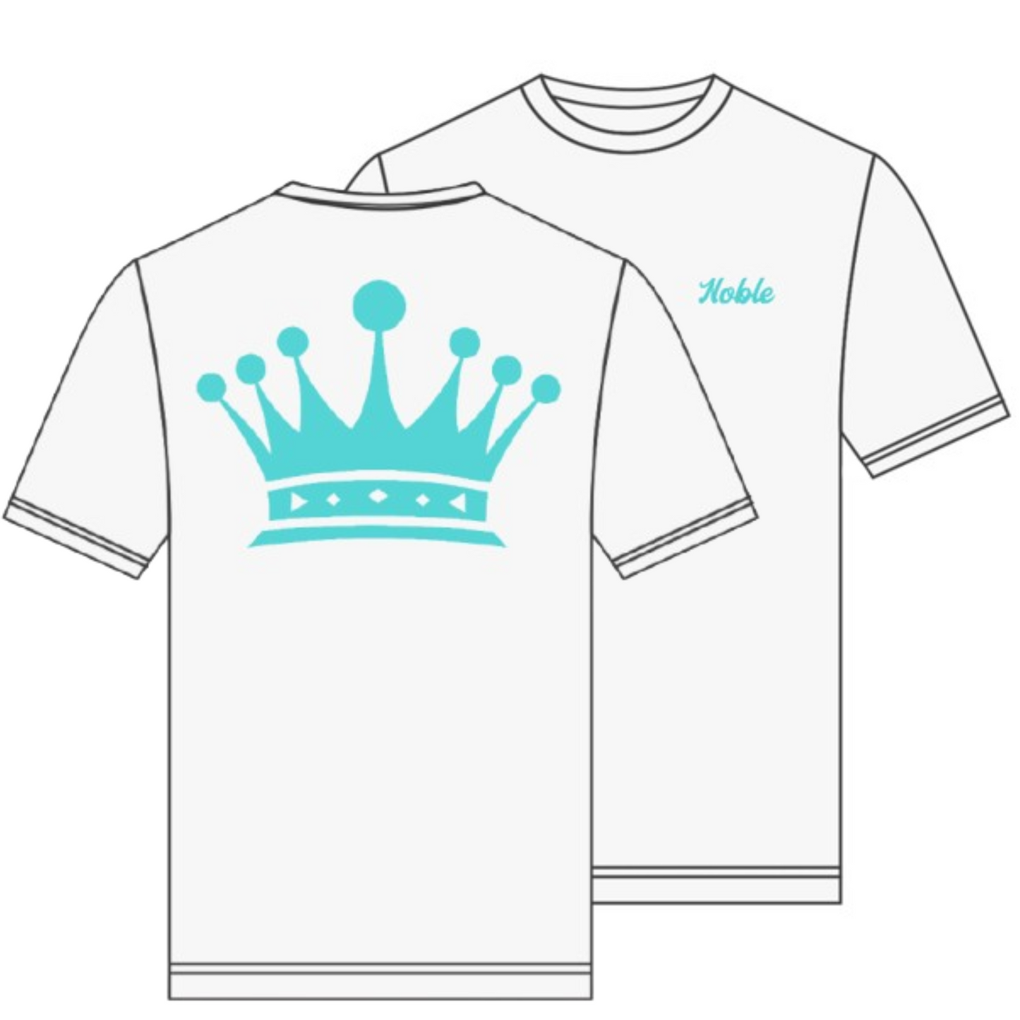 Crown Tee Light Blue/White
