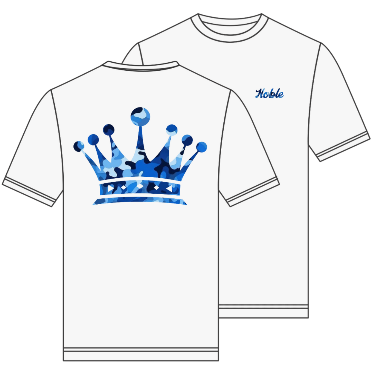 Crown Tee Blue Camo