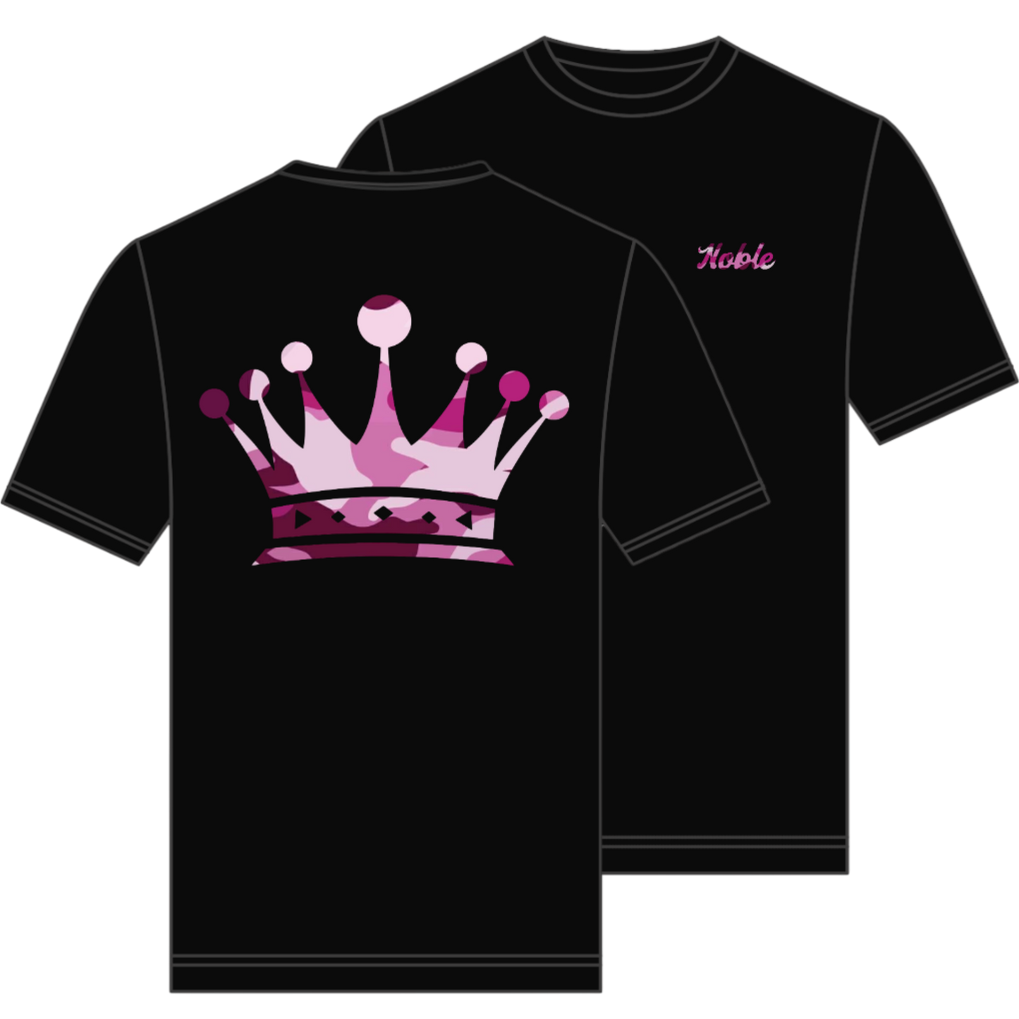 Crown Tee Black / Pink Camo