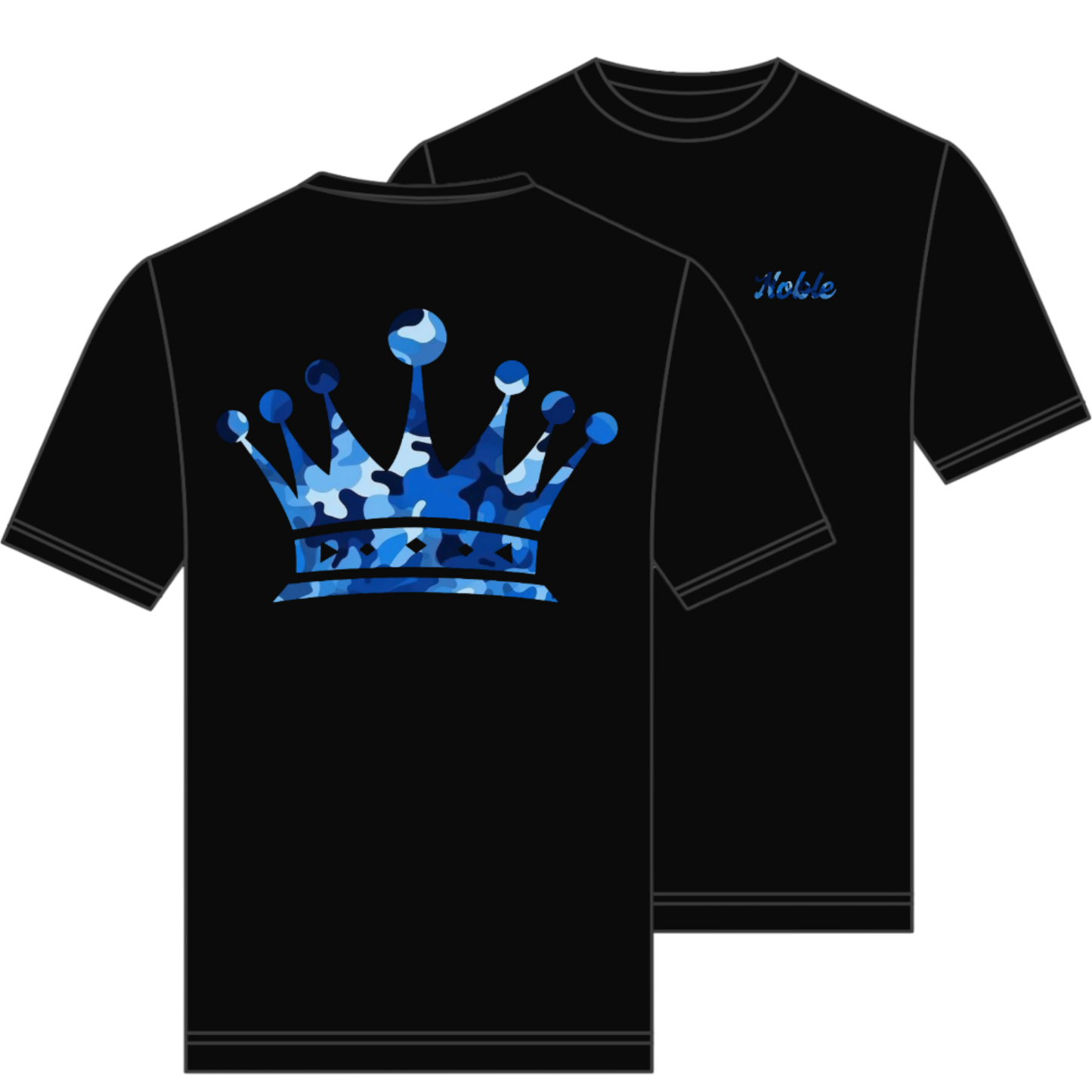 Crown Tee Black / Blue Camo