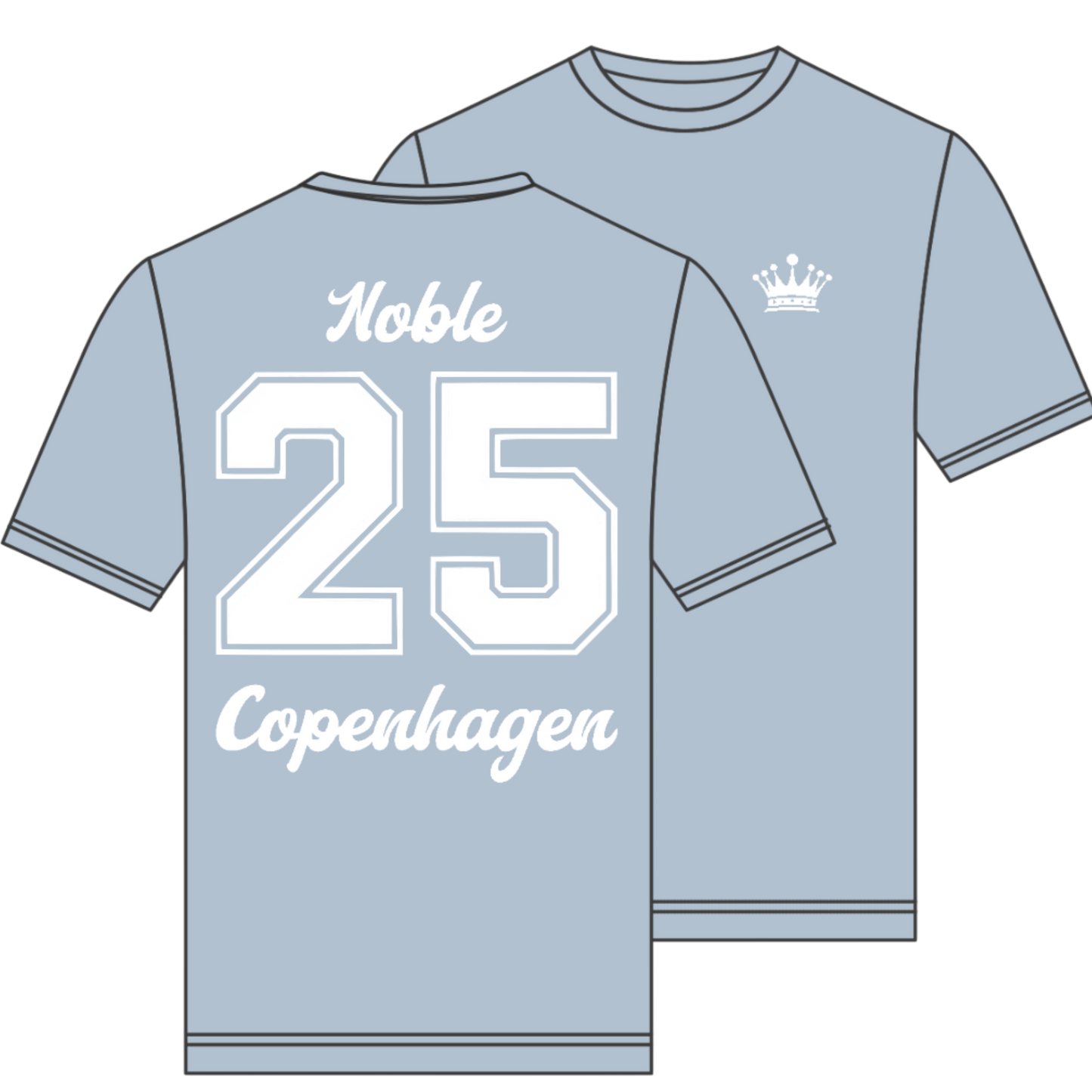 Jersey' Tee Light Blue/White Nr.25